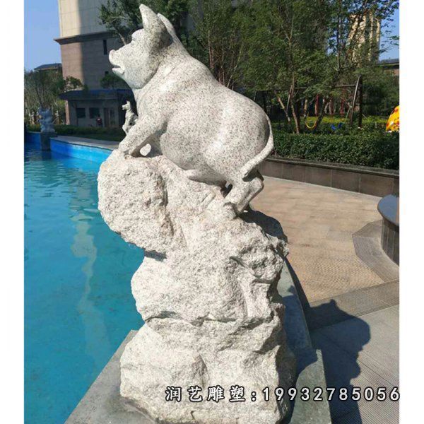 商场动物十二生肖石雕