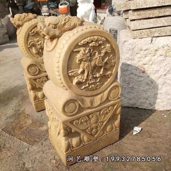 抱鼓石景观小区石雕