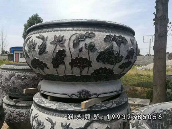 街道景观鱼缸石雕