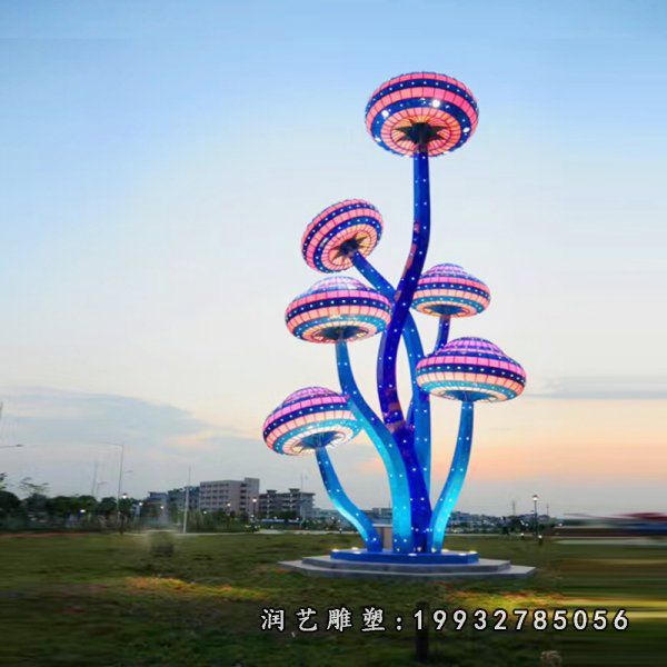 广场不锈钢景观蘑菇雕塑