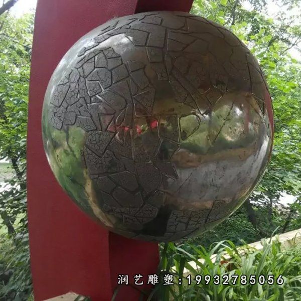 不锈钢金属球雕塑,公园不锈钢雕塑