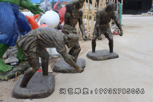 劳作人物铜雕 (5)