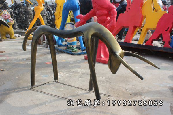 游乐场动物羊铜雕