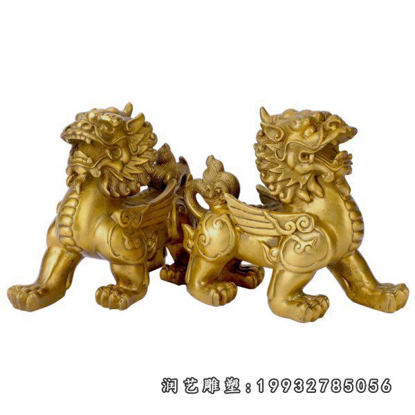 校园貔貅动物铜雕