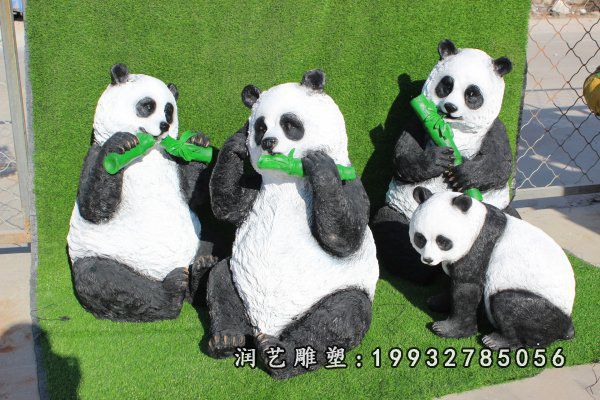玻璃钢熊猫动物雕塑 (11)