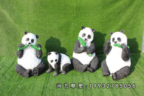 玻璃钢熊猫动物雕塑 (10)