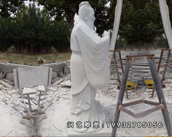 小区人物老子石雕