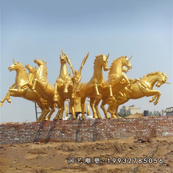 公司阿波罗战车景观铜雕