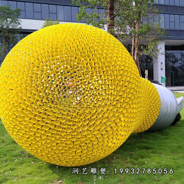 街道不锈钢景观灯泡雕塑