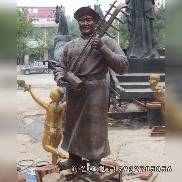 企业少数民族人物铜雕