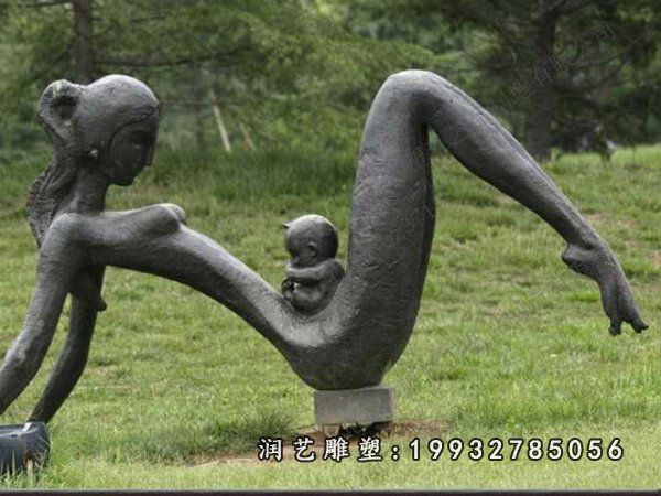 母子铜雕 (47)
