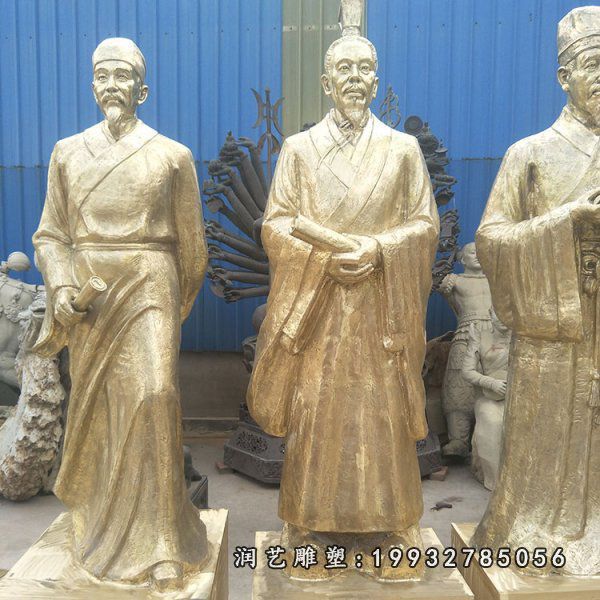 草坪人物扁鹊铜雕