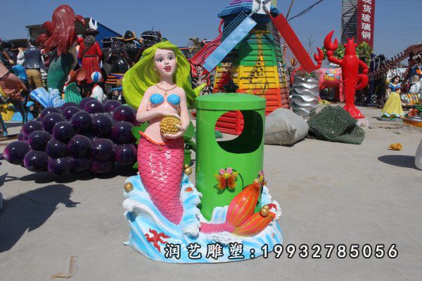 公园玻璃钢景观垃圾桶雕塑