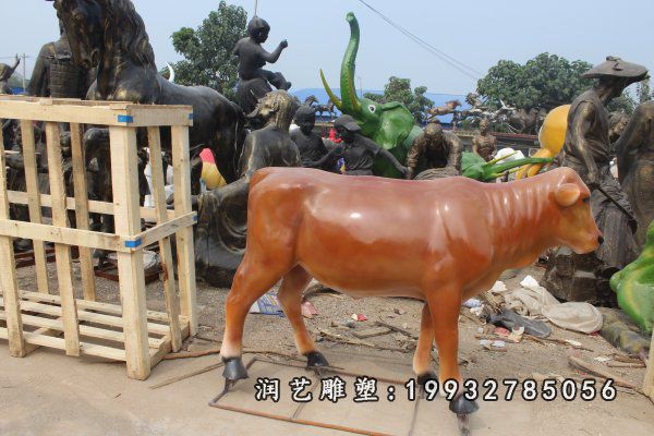 玻璃钢黄牛雕塑 (37)