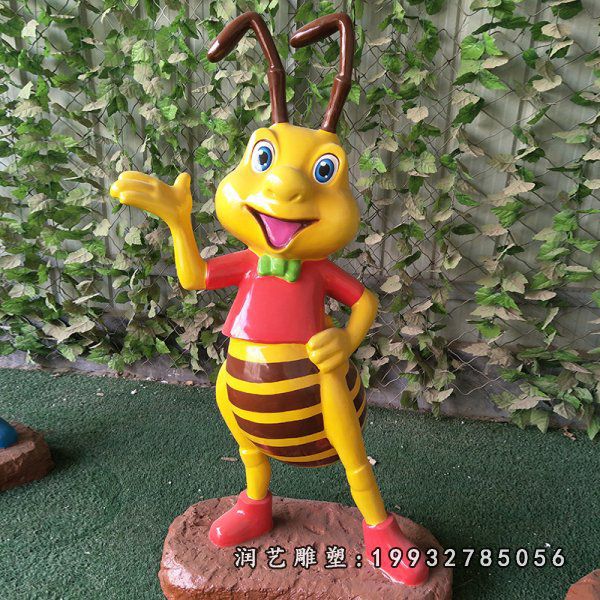 街道玻璃钢蜜蜂卡通雕塑