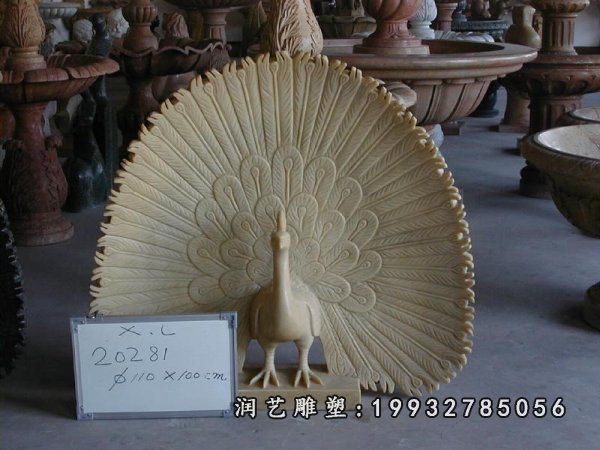 街道动物孔雀石雕