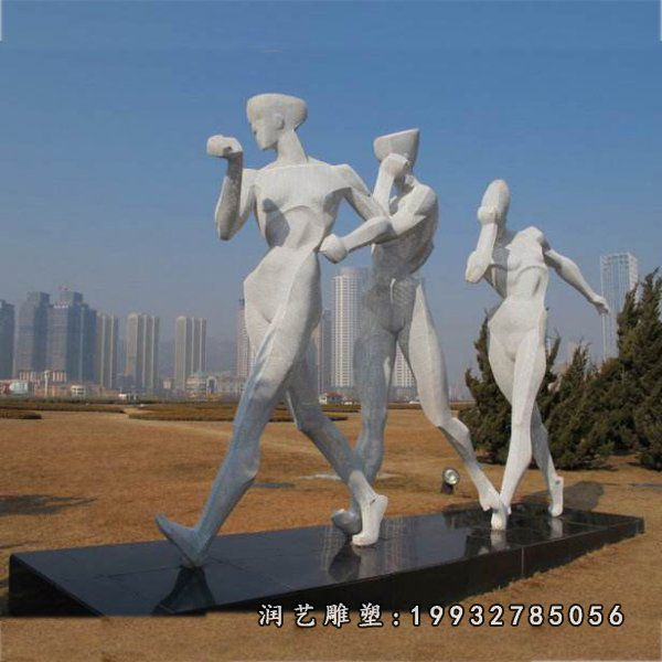 游乐场不锈钢竞走雕塑