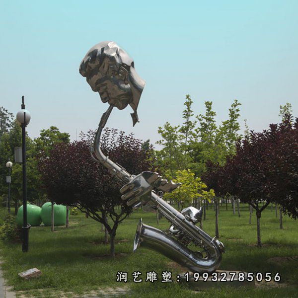 校园不锈钢乐器景观雕塑