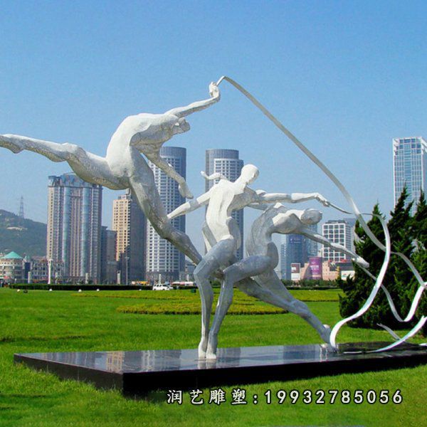 不锈钢体操人物雕塑