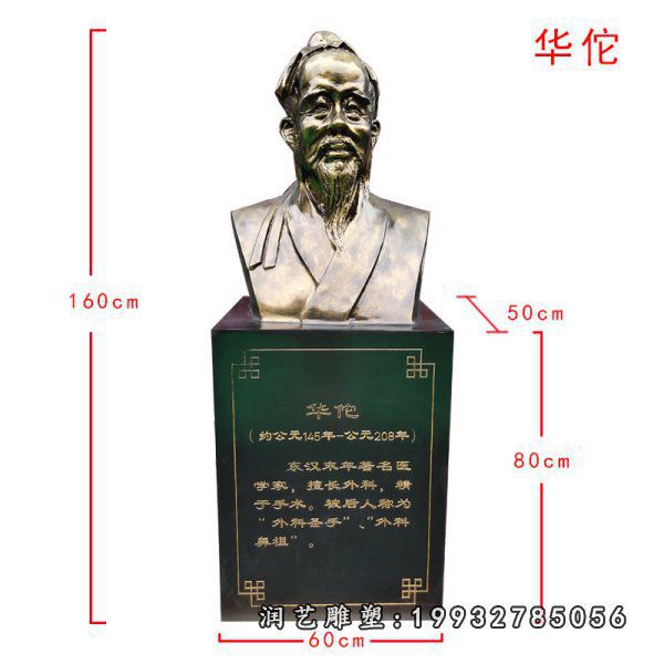 酒店人物华佗铜雕