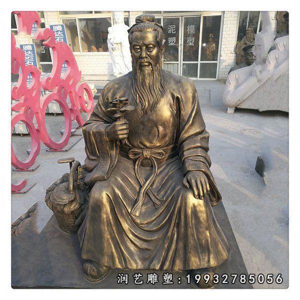 草坪孙思邈人物铜雕
