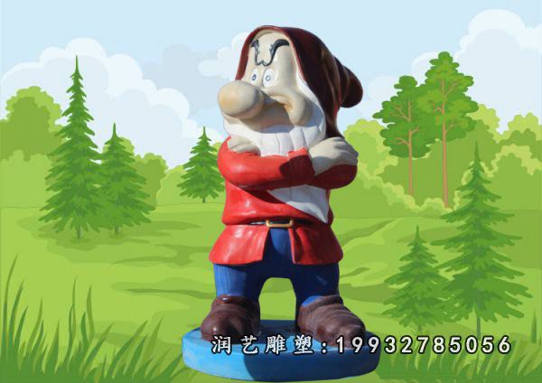 商场玻璃钢小矮人卡通雕塑
