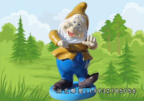 玻璃钢白雪公主和小矮人雕塑 (123)