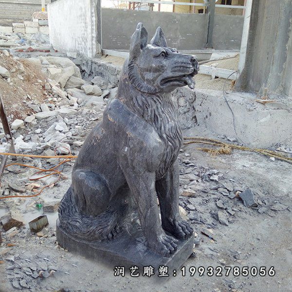 游乐场动物狗石雕
