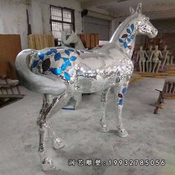 医院不锈钢动物马雕塑