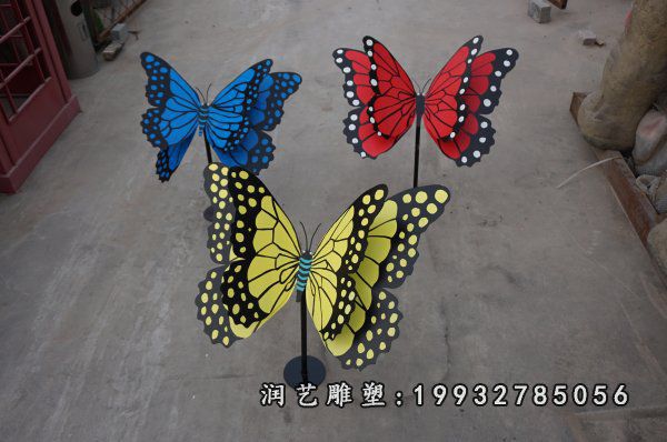 庭院不锈钢动物蝴蝶雕塑