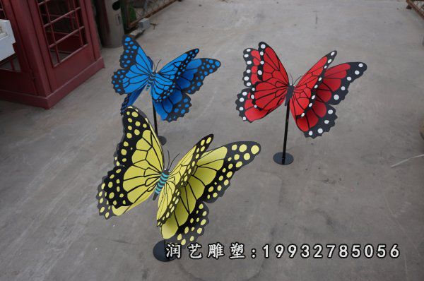 不锈钢蝴蝶动物雕塑 (24)