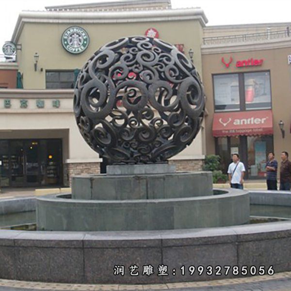 不锈钢镂空球雕塑 (30)
