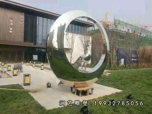 不锈钢圆环雕塑 (12)