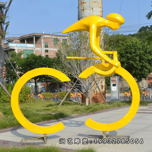 玻璃钢骑车雕塑 (29)