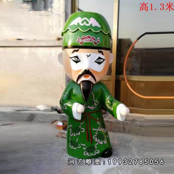 户外玻璃钢唱戏雕塑