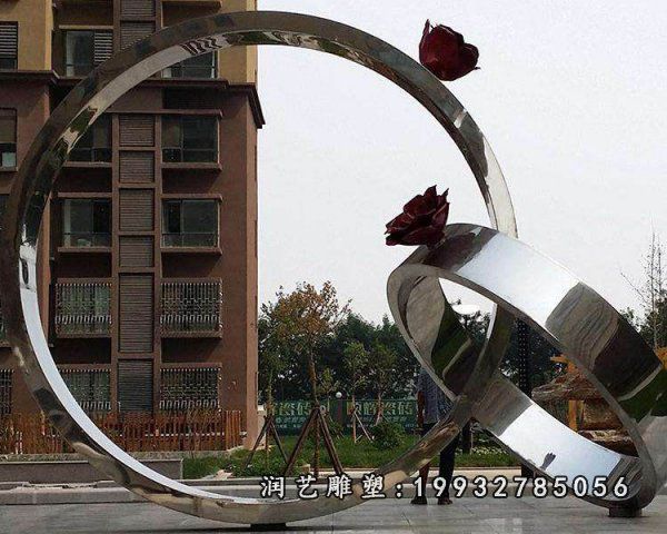 不锈钢戒指雕塑 (11)