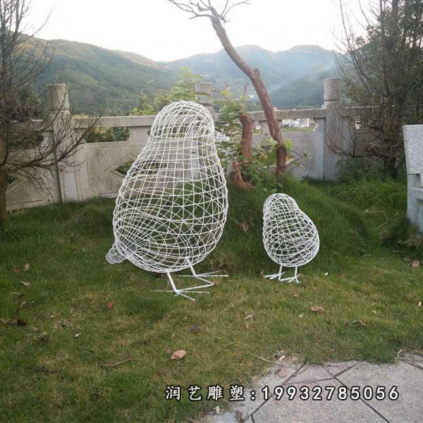 酒店不锈钢动物鸟雕塑