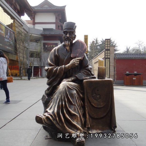 学校人物诸葛亮铜雕