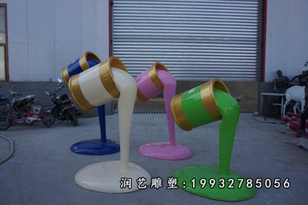 玻璃钢油漆桶雕塑 (4)