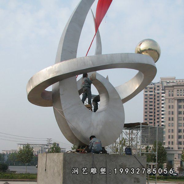 公园抽象景观不锈钢雕塑