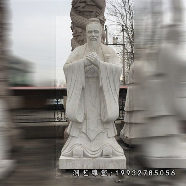 公寓人物孔子石雕