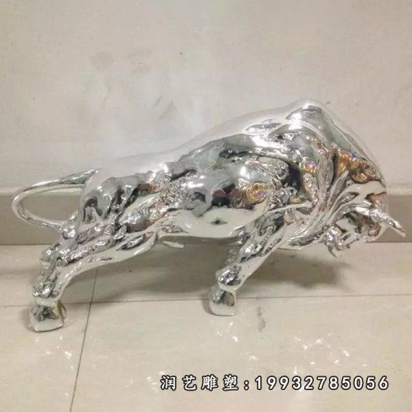 公园不锈钢动物牛雕塑