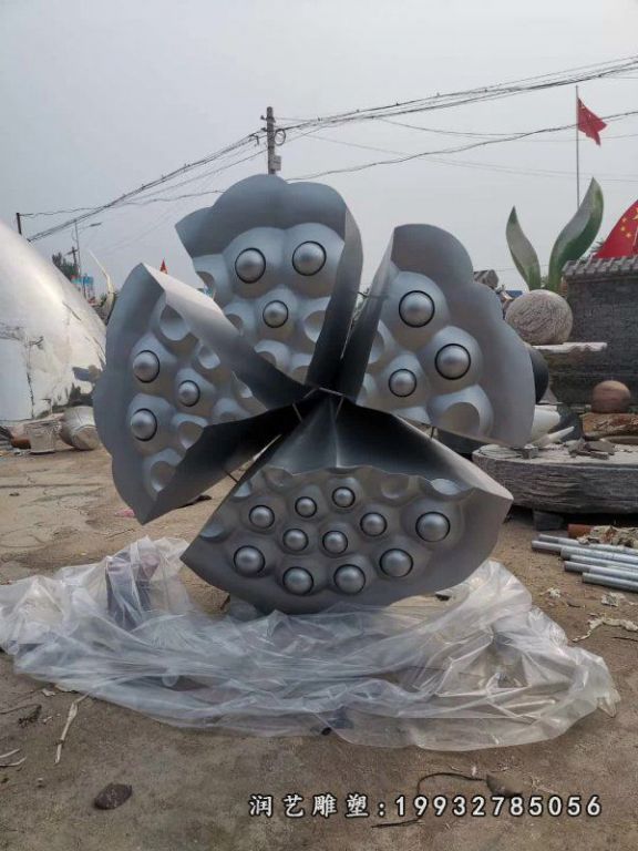 公司不锈钢莲蓬景观雕塑