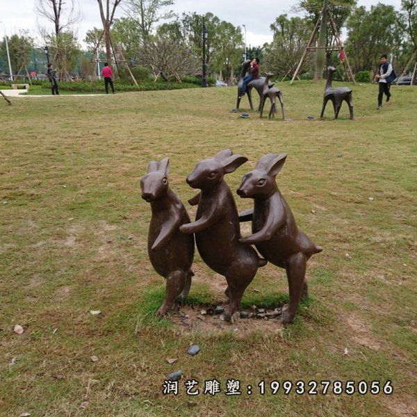 铜雕兔子 (6)