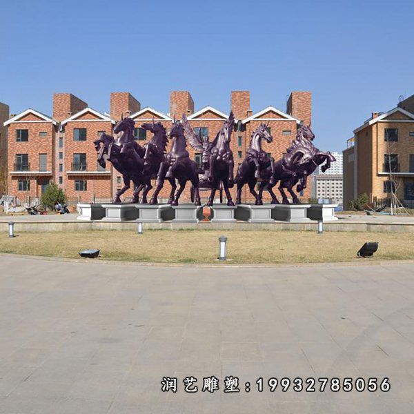 商场景观阿波罗战车铜雕