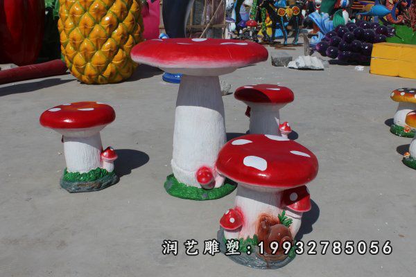 玻璃钢桌凳雕塑 (16)