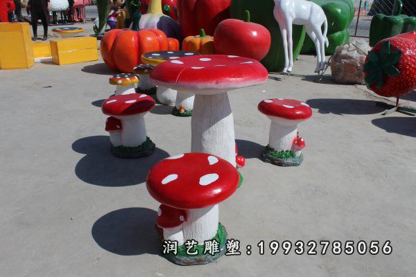 玻璃钢桌凳雕塑 (17)