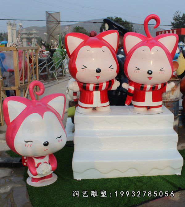 酒店玻璃钢阿狸卡通雕塑