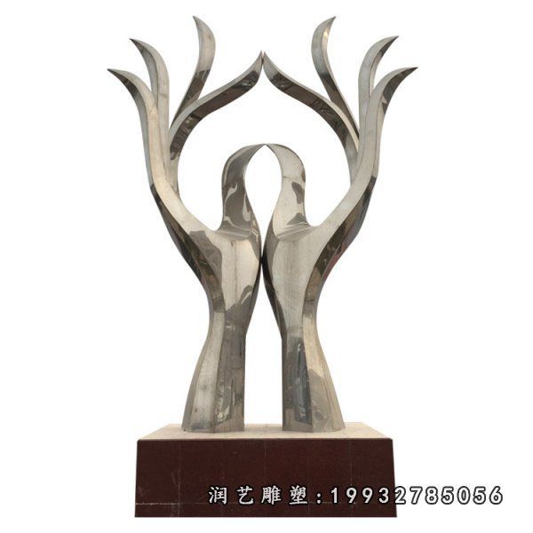 校园不锈钢景观手雕塑