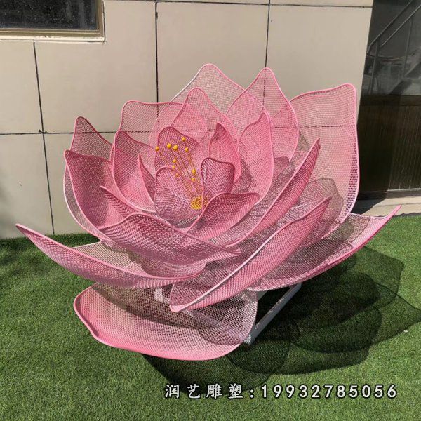 不锈钢荷花雕塑 (60)
